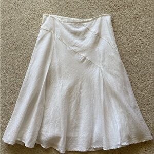 Ann Taylor White A-Line Skirt